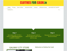 Tablet Screenshot of clothesforcash.ie