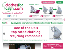 Tablet Screenshot of clothesforcash.com